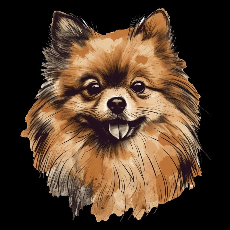 Dessin de Spitz miniature de Poméranie