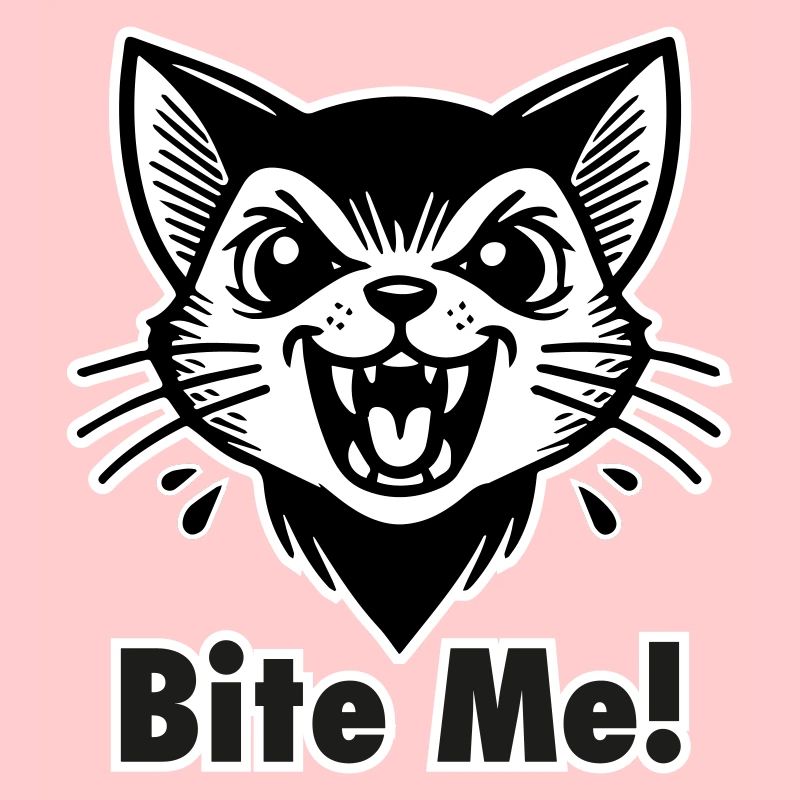 Gothic Vampire Cat - "Bite Me!" Design