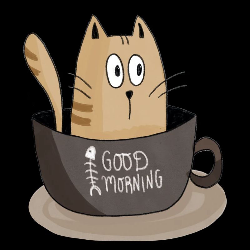 Chat du matin
