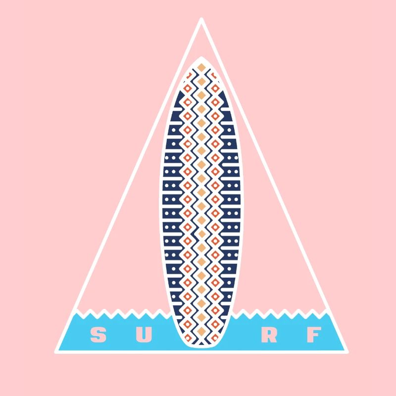 Surf Triangle (white outline)