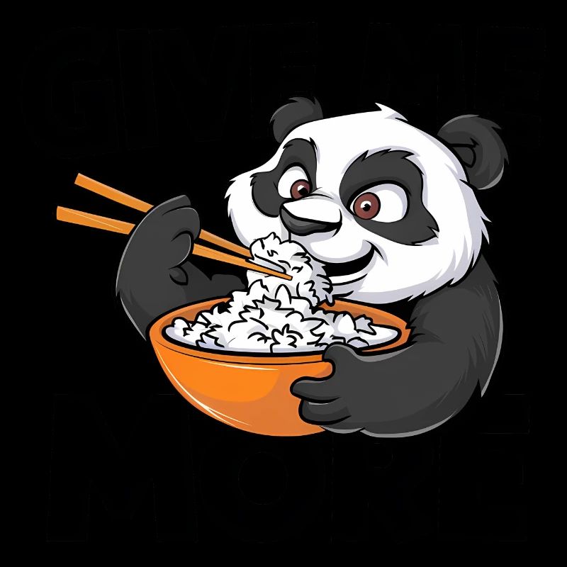 Panda mangeant du riz