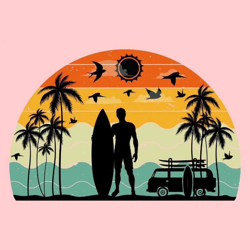 surf retro sunset