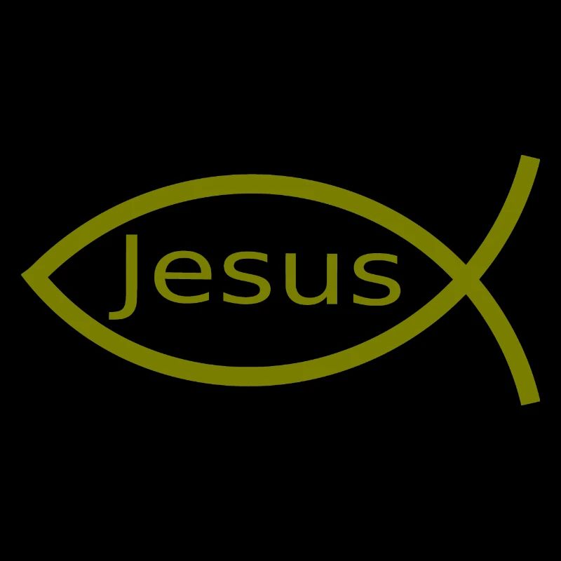 Jésus poisson vert Ichthys poisson poisson poisson poisson