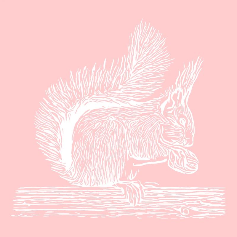 Süßes Eichhörnchen mit Nuss