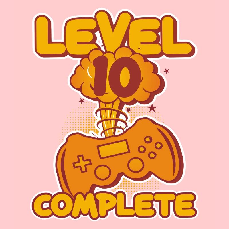 10th birthday 10 years Level 10 Complete