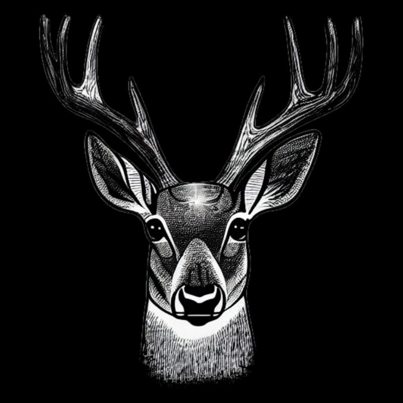 Hirschkopf im Herbst Hirsch Geweih Bock Reh Kitz