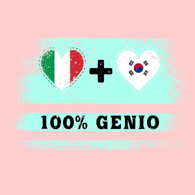 Italie et Corée du Sud 100% drapeau brillant