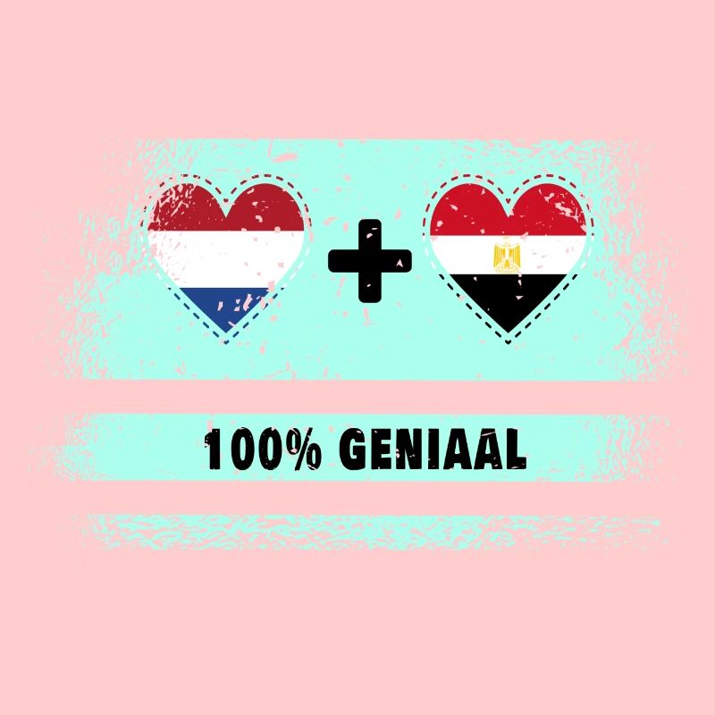 Pays-Bas et Egypte 100% Genius flag