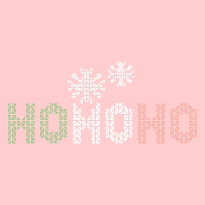 Hohoho neige cristal pixel hiver Noël