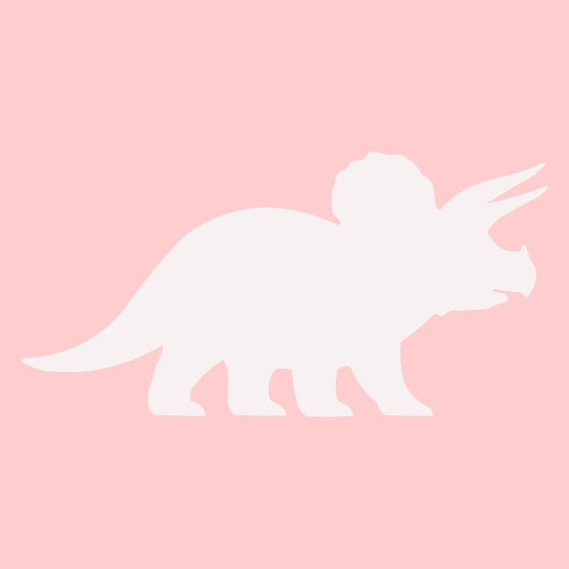 Triceratops Silhouette – Minimal Dino