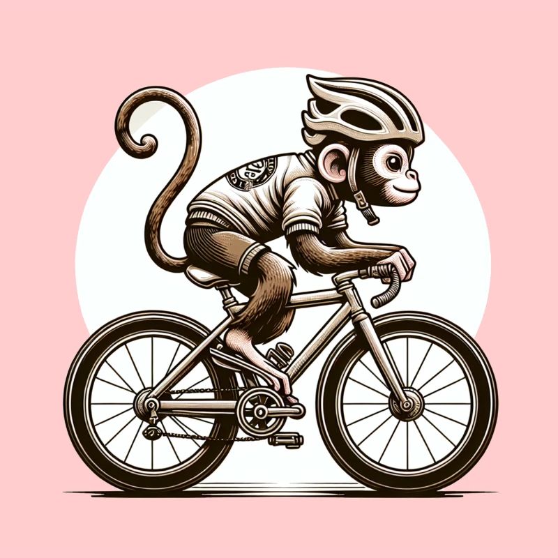 Cute Cyclist Monkey