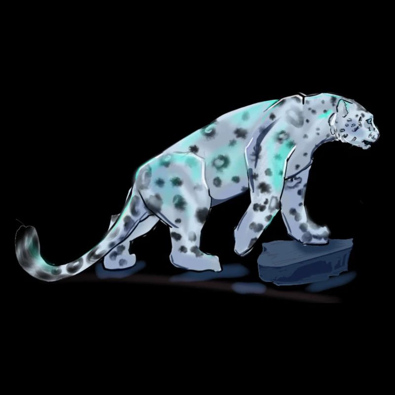 Blauer Schneeleopard