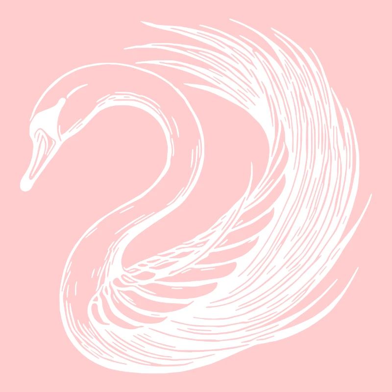 Cygne élégant orné d’ailes