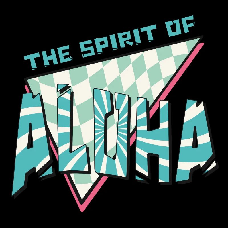 L’ d’Aloha Summer Beach Retro Surfing