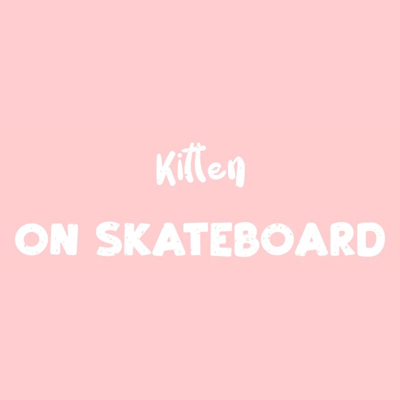 Kitten On Skateboard - Cats