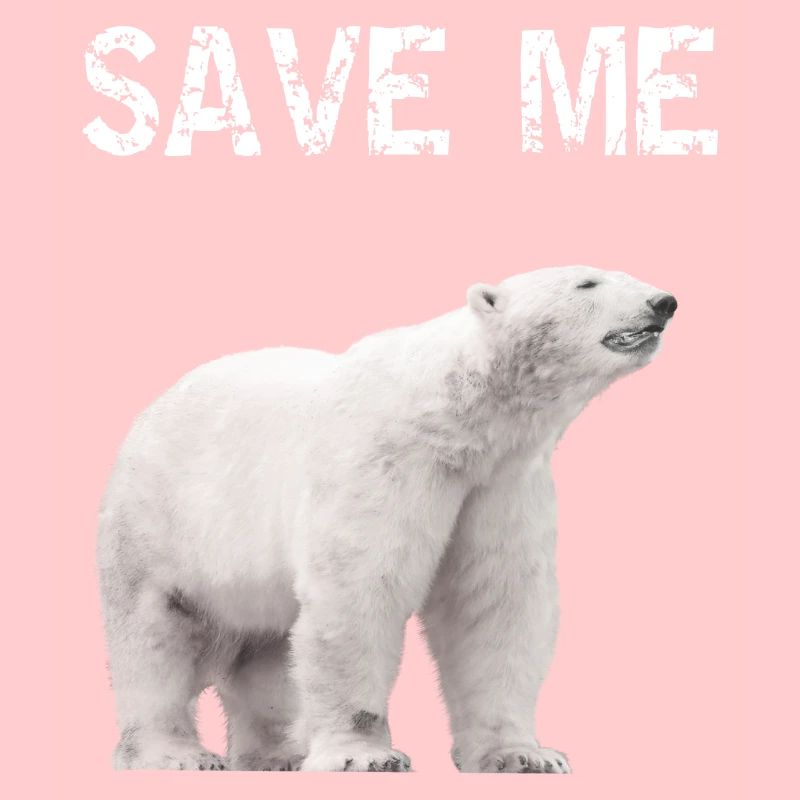 Save me Polar Bear Climate Protest Climate Change Rescue