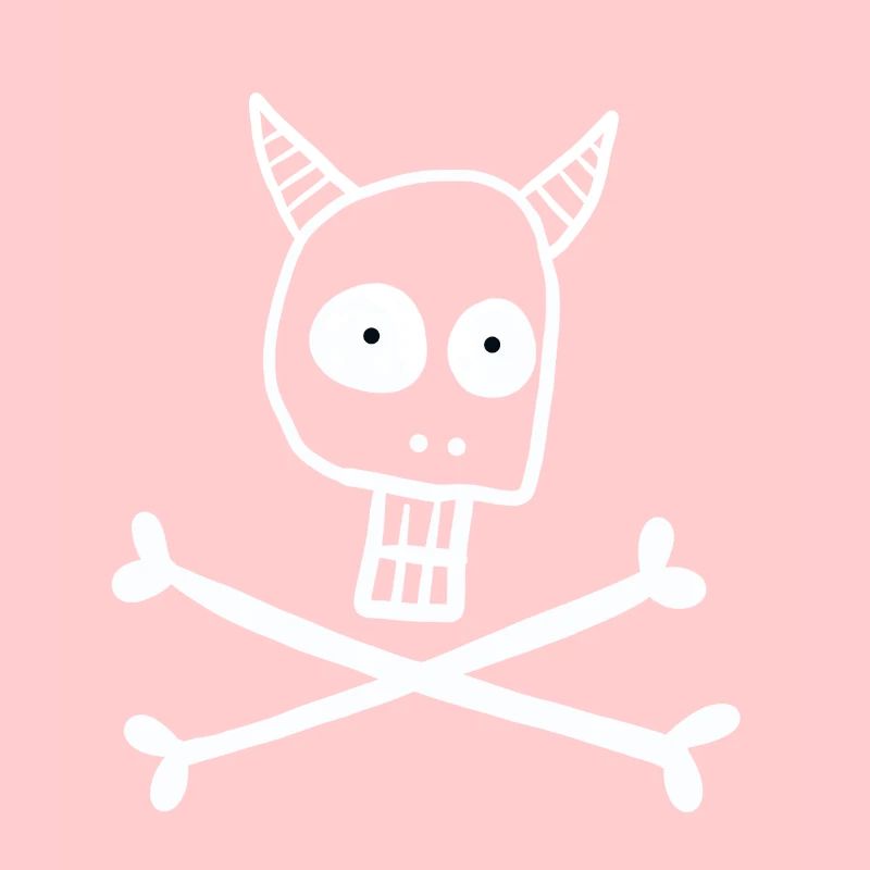 Crâne avec cornes de diable