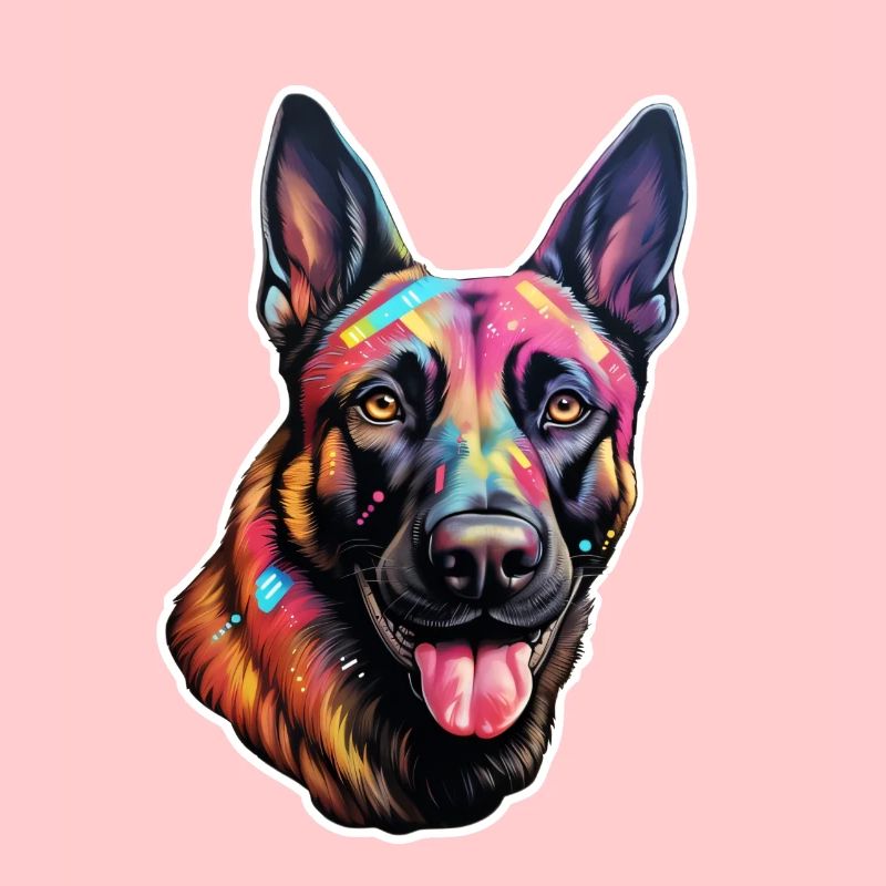 Belgian Malinois psychedelisch