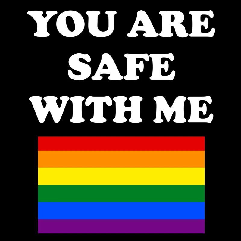 Du bist sicher bei mir LGBT Pride Flagge