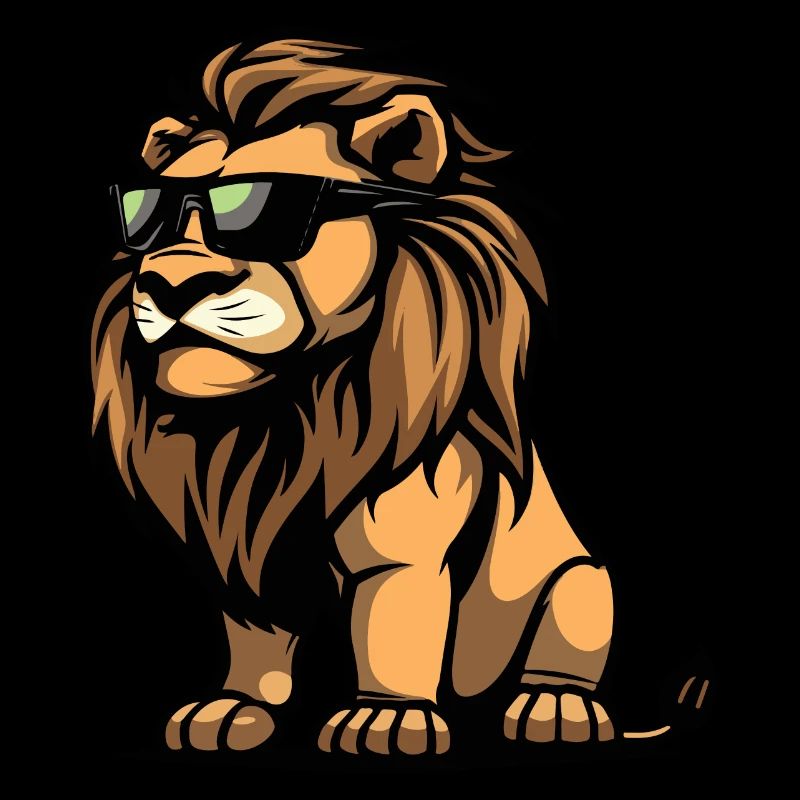 Lion Bande Dessinée Cool
