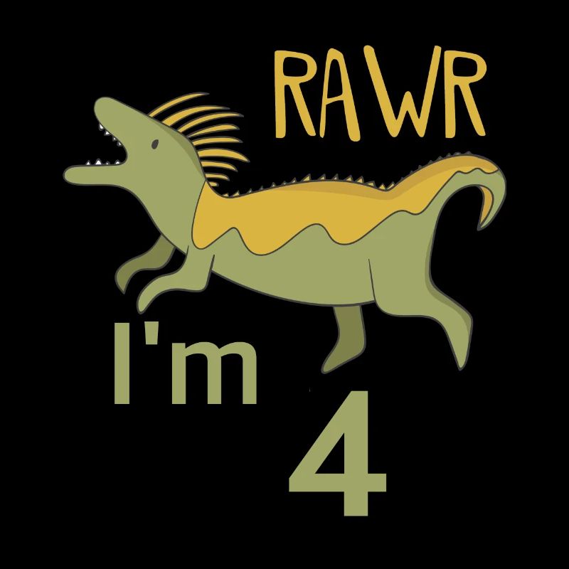 Zum 4 Geburtstag für Jungs Mädchen Mosasaurus