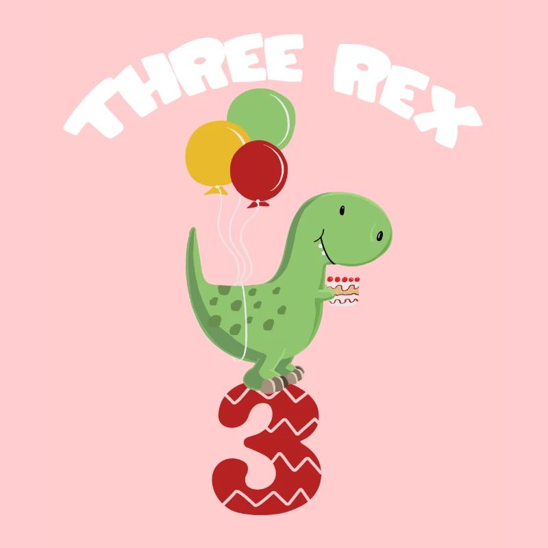 Three Rex - Dritter Geburtstag Junge - 3 Jahre