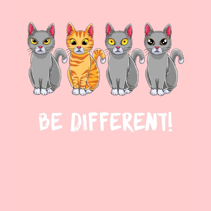 Soyez différent - Chat disant chat - chats mignons