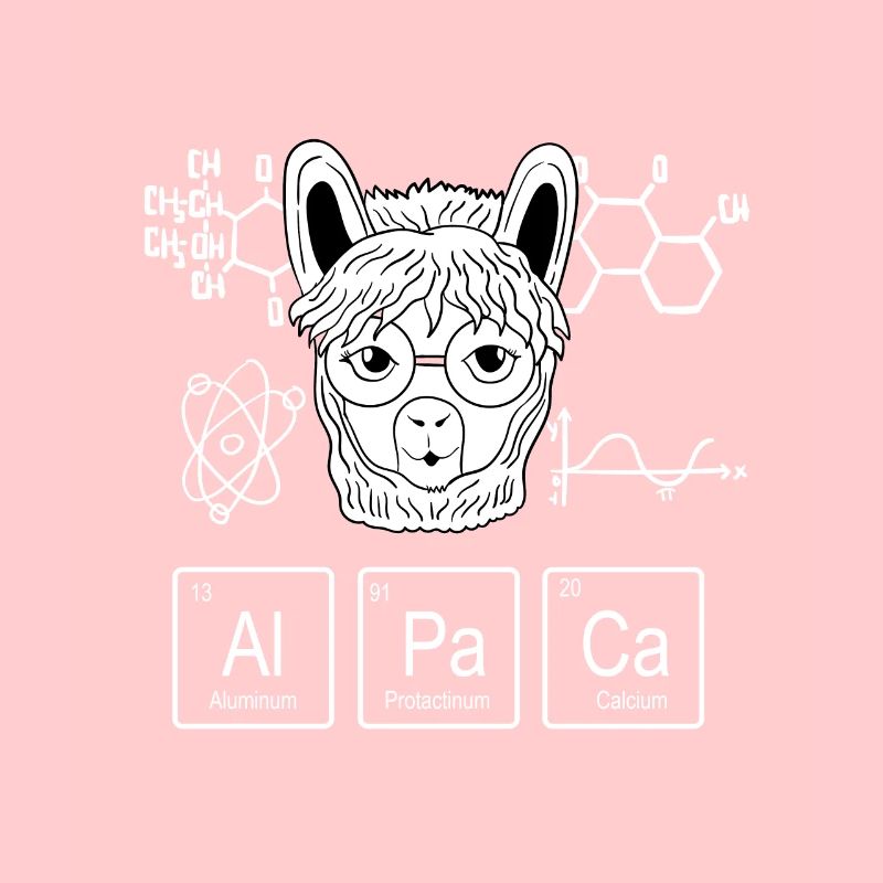 Alpaca Alpaca Chemistry Physics Nerd
