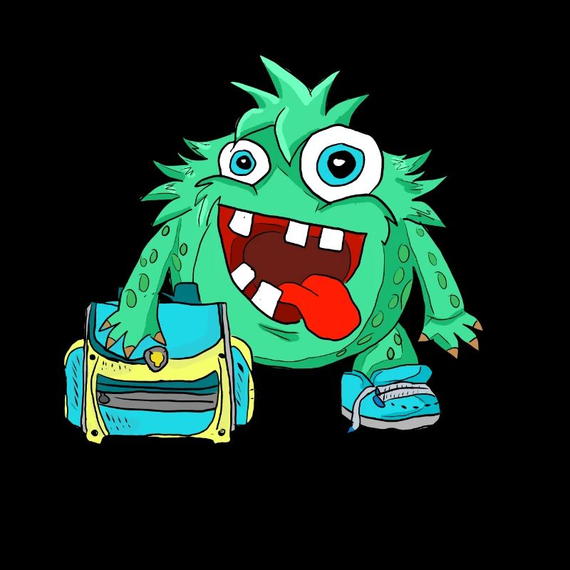 Schulkind Monster Rucksack Einschulung