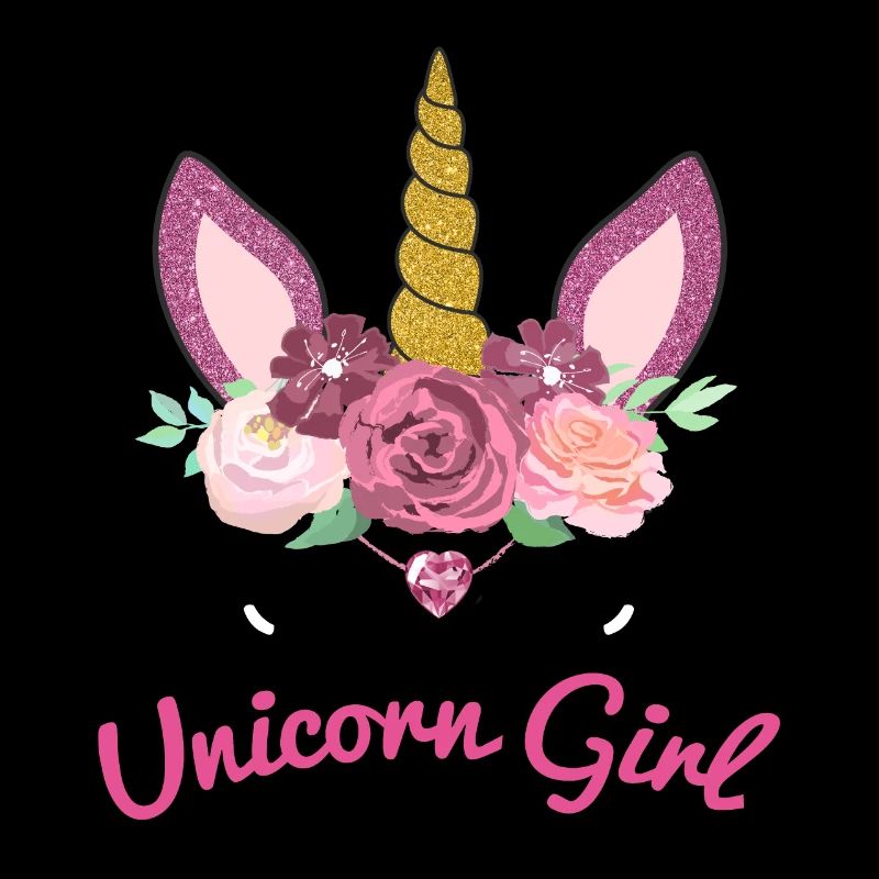 Einhorn Mädchen Geschenkidee Niedlich Blumen
