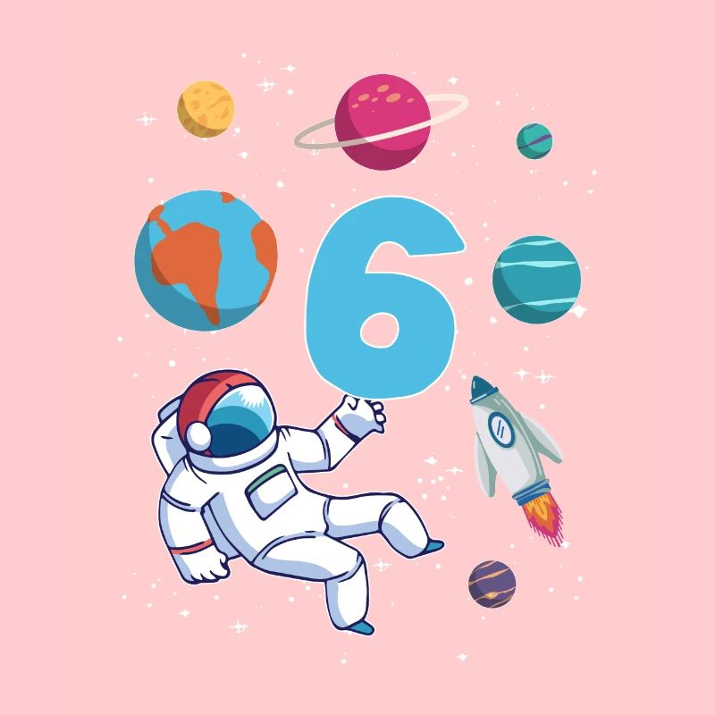 Astronaute fusée 6ème anniversaire de l’espace 6 ans