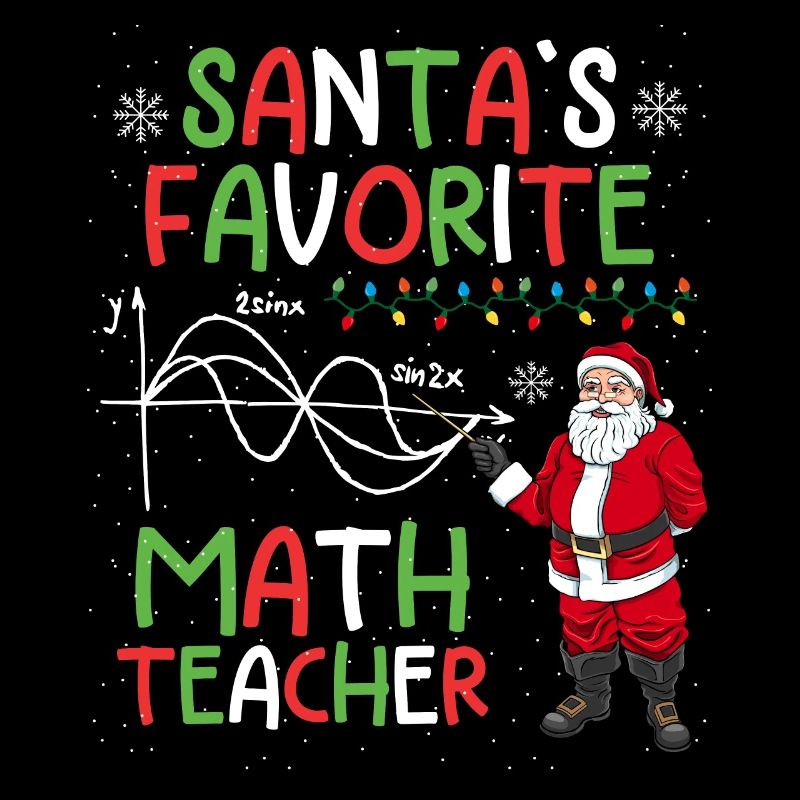 Cadeau d'école de Noël de professeur de mathématiques