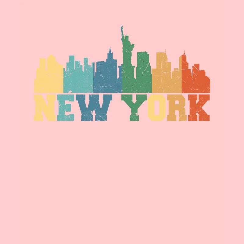 New York Skyline retro