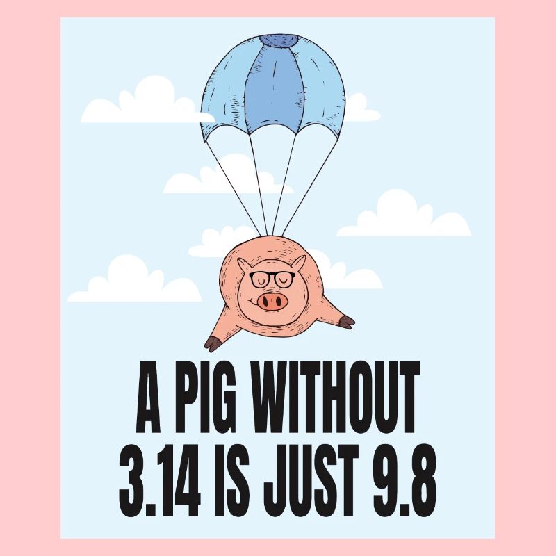 A Pig without 3.14 - Pi Geschenk Idee