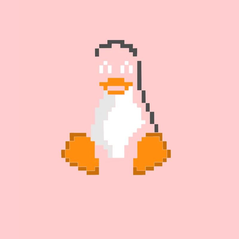 Linux Pinguin Pixel Art Sys Admins Computer Hacker