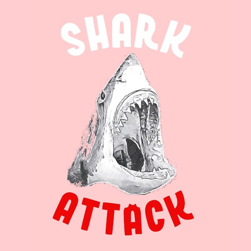 Shark Attack Danger Funny Beach Gift Idea