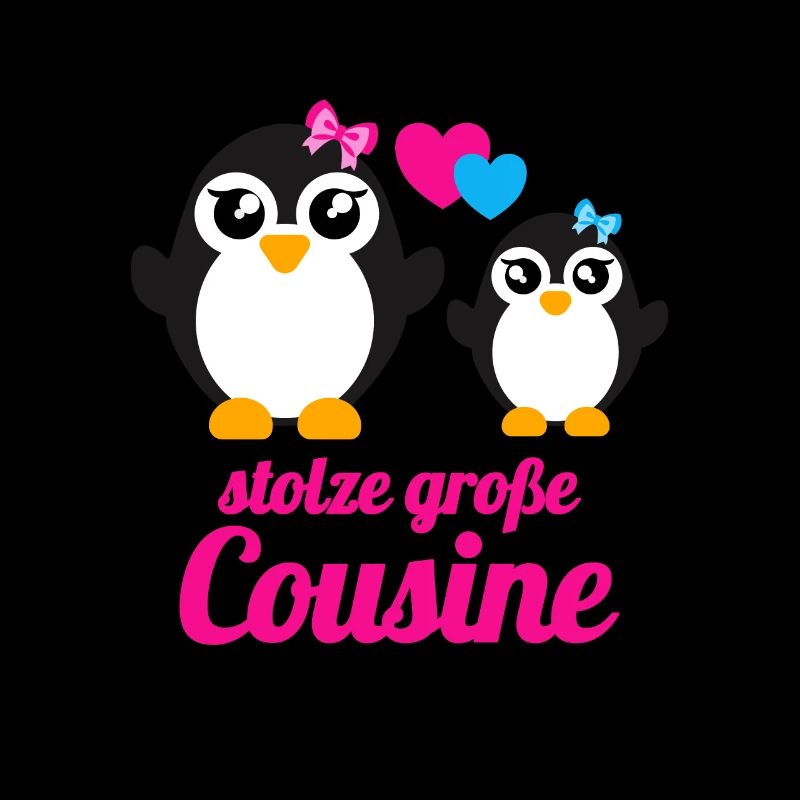 Stolze Große Cousine Pinguin Mädchen Geschenk