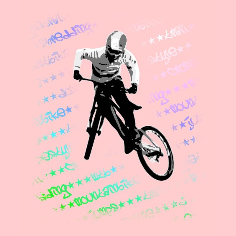 VTT cool descente saut graffiti coloré