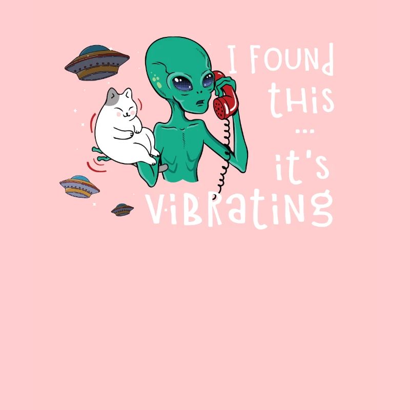 Extraterrestres chat spatial drôle et rétro