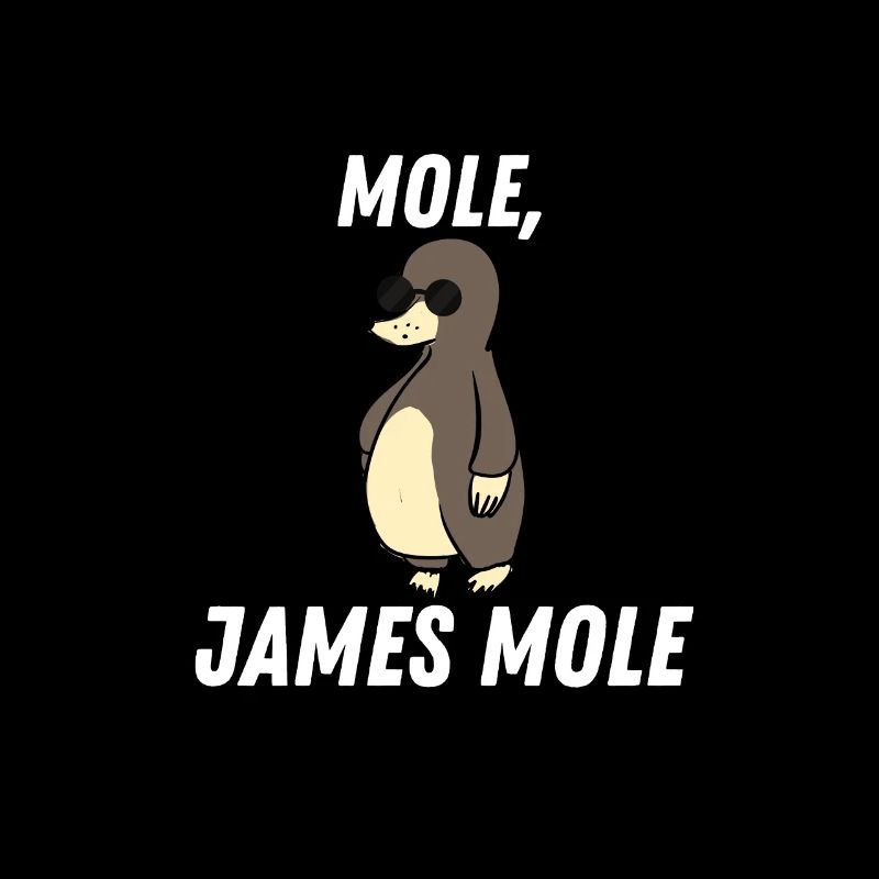 Mole, James Mole. Taupe drôle mignon mignon aveugle