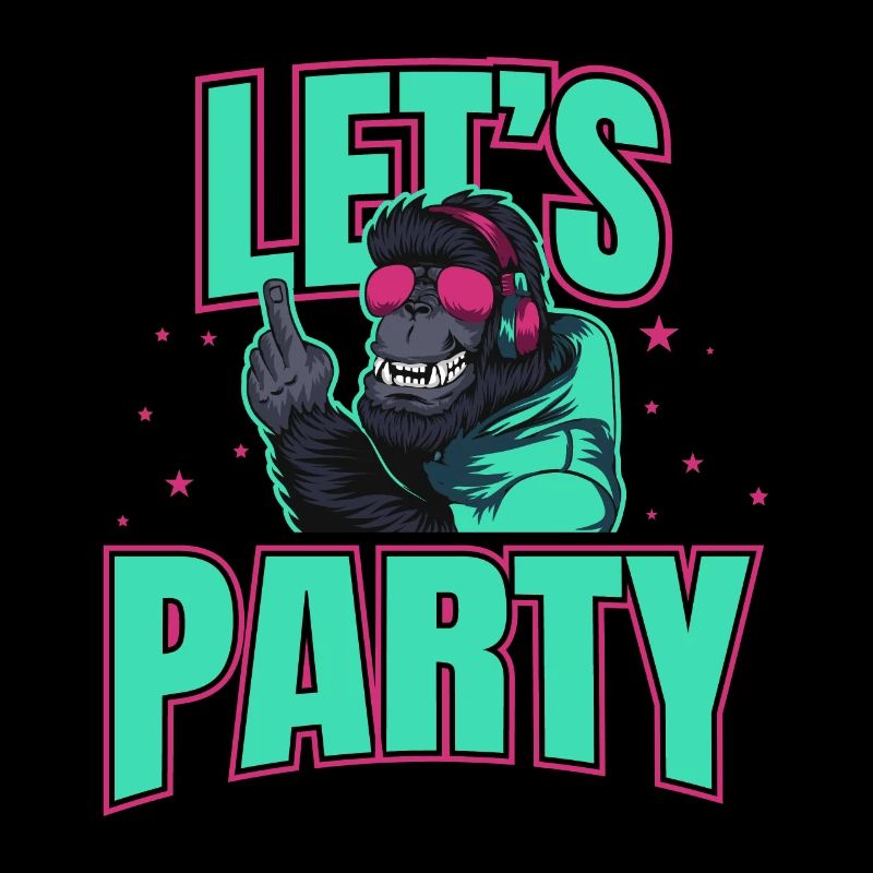 Let´s Party DJ Affe Feier Gorilla Geschenkidee