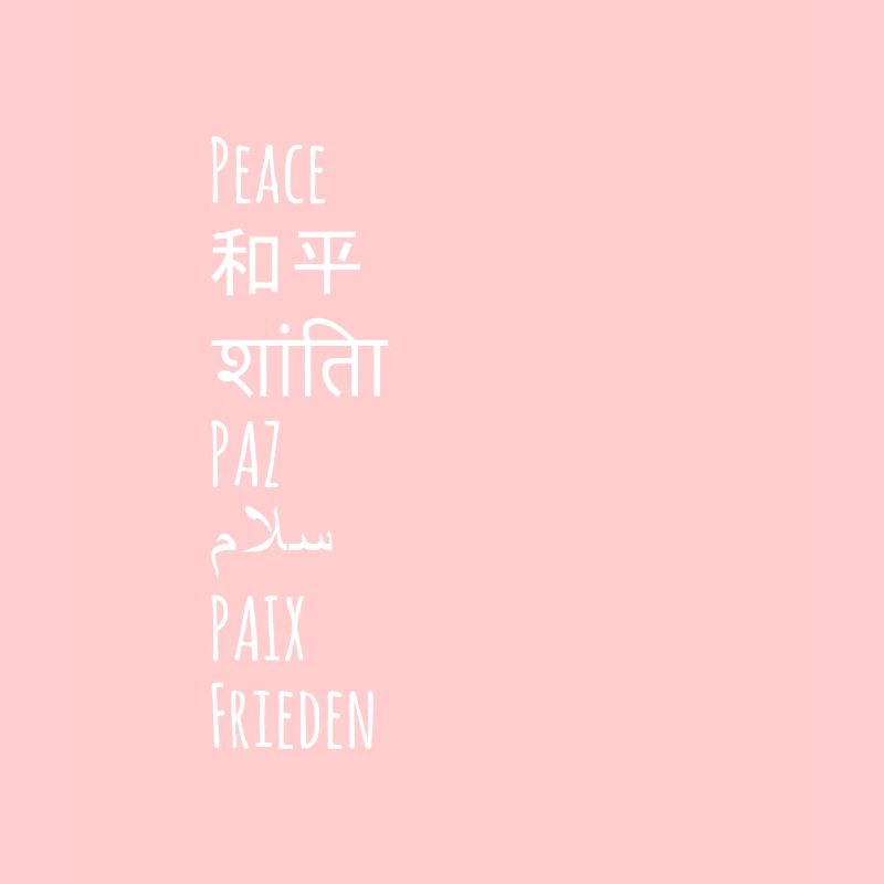 Peace world peace foreign language gift