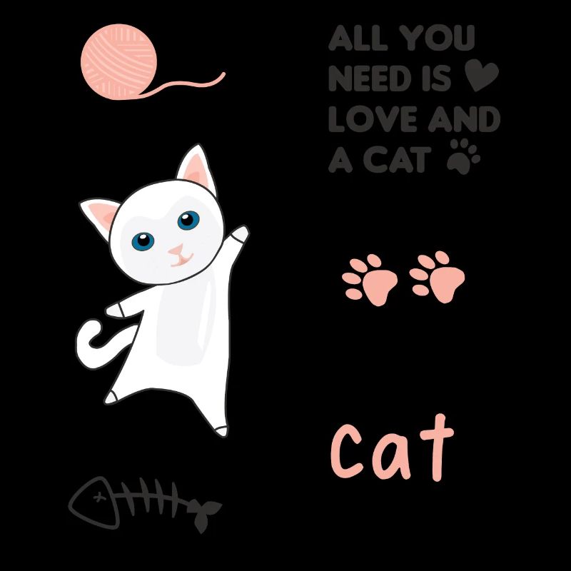 Pack d'autocollants de chats blancs chats roses
