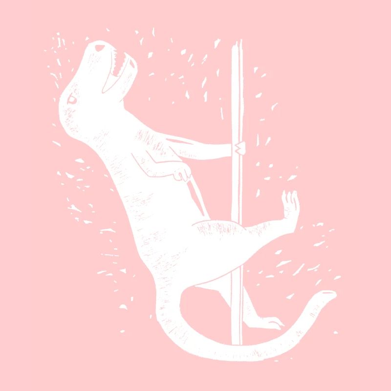 Dino Pole Dance White