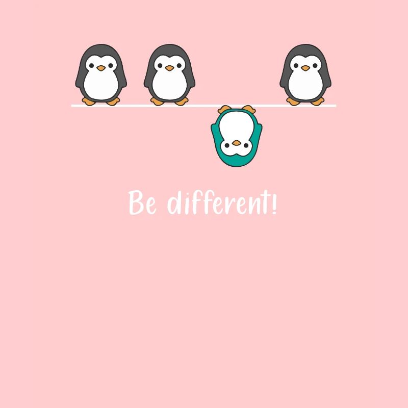 Be different - Pinguin Fun Pinguine Vogel Spruch