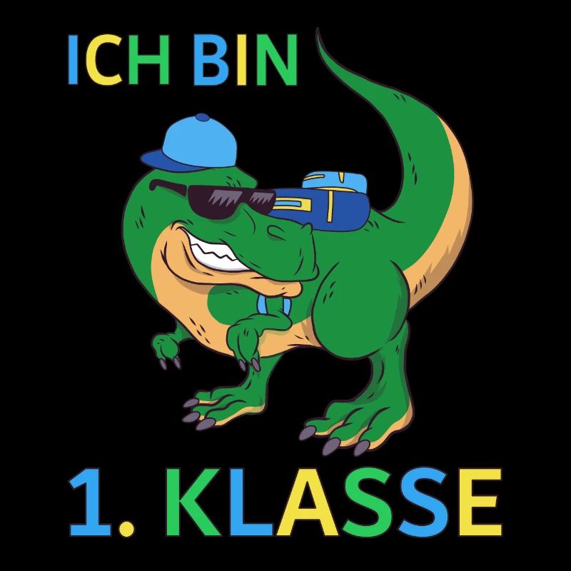 Schulkind Einschulung Dino T-Rex Geschenk