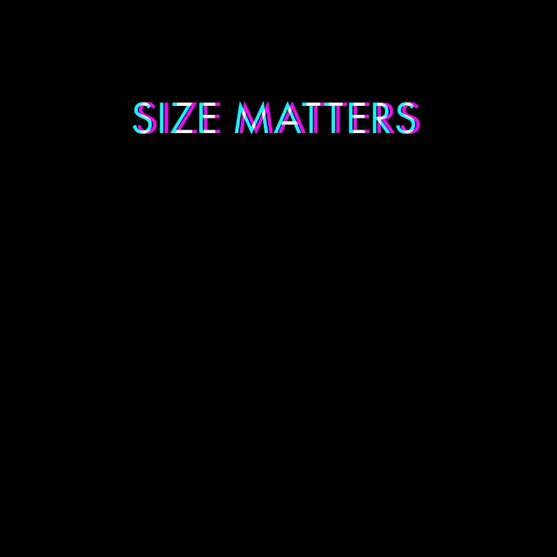 Size Matters Anaglyph 3D Glitch Effect Gift