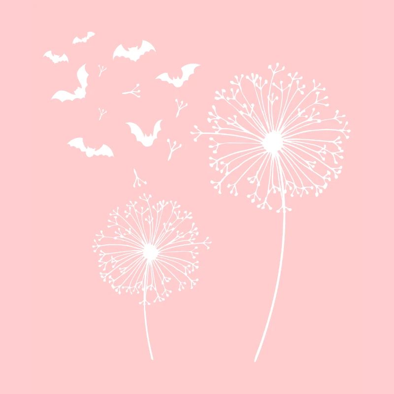 Fledermaus Pusteblume Löwenzahn Blume Halloween