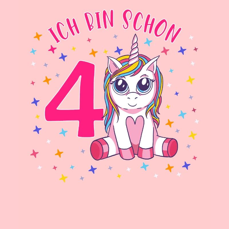 ich bin schon 4 Einhorn Geburtstag Kind Mädchen