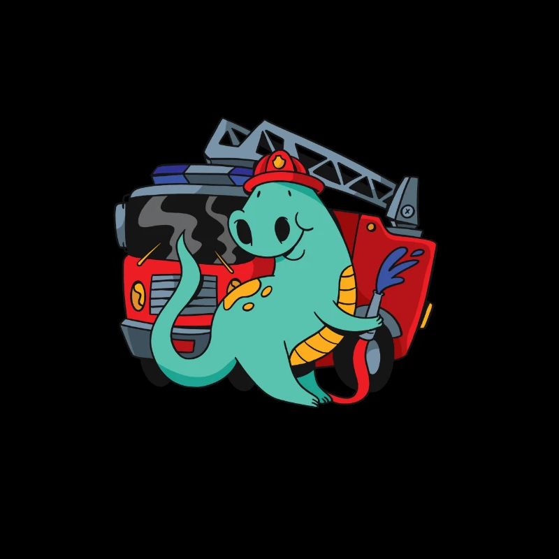 Camion de pompiers avec lumière bleue Dino
